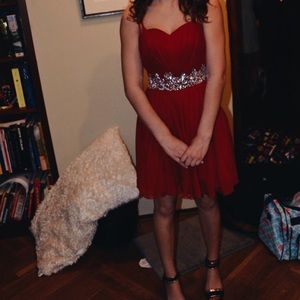 Red Dress With Rhinestones